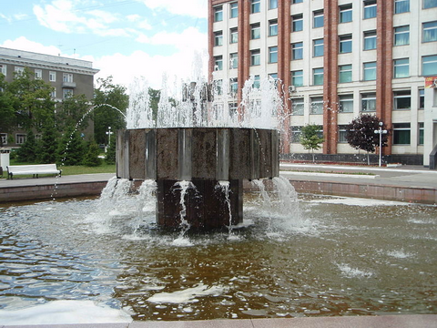 Город Ступино фонтан в центре